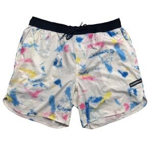 Legends Luka Shorts Mens Sz XL 7" Tie-Dye Performance Athletic White